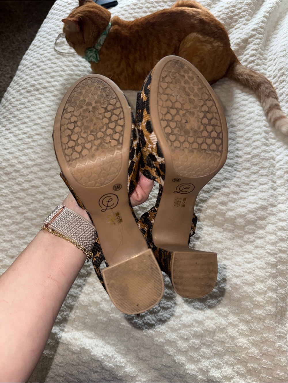Chinese Laundry Leopard-Print Block Heel Sandals in Brown and Black - Picture 6 of 6